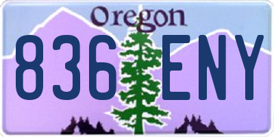 OR license plate 836ENY