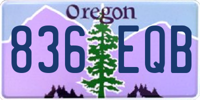 OR license plate 836EQB
