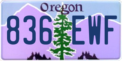 OR license plate 836EWF