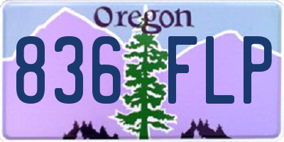OR license plate 836FLP