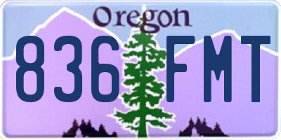 OR license plate 836FMT