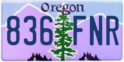 OR license plate 836FNR