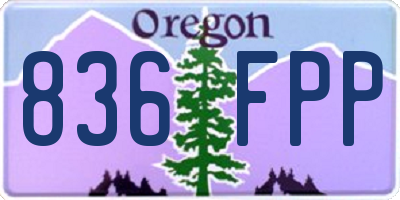 OR license plate 836FPP