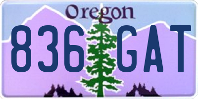 OR license plate 836GAT