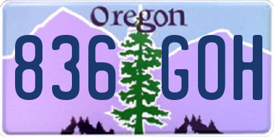 OR license plate 836GOH