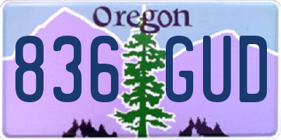 OR license plate 836GUD