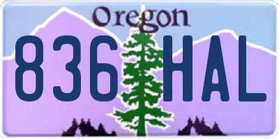 OR license plate 836HAL