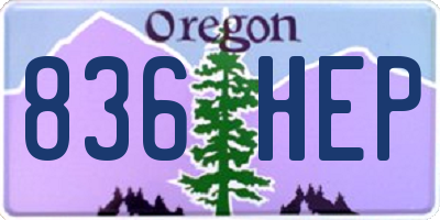 OR license plate 836HEP