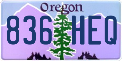 OR license plate 836HEQ