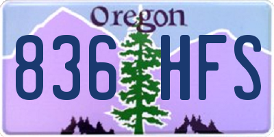 OR license plate 836HFS