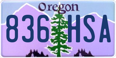 OR license plate 836HSA