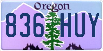 OR license plate 836HUY