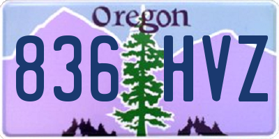 OR license plate 836HVZ