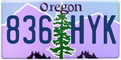 OR license plate 836HYK