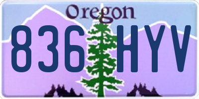 OR license plate 836HYV