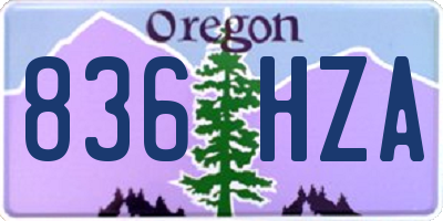 OR license plate 836HZA