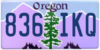 OR license plate 836IKQ