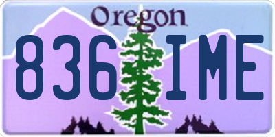 OR license plate 836IME