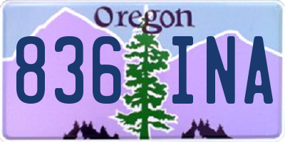 OR license plate 836INA