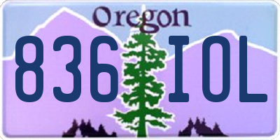 OR license plate 836IOL