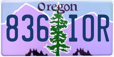 OR license plate 836IOR