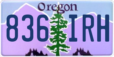 OR license plate 836IRH