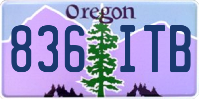 OR license plate 836ITB