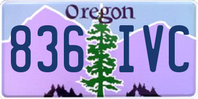 OR license plate 836IVC