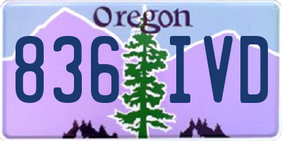 OR license plate 836IVD