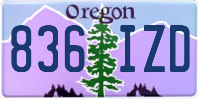 OR license plate 836IZD