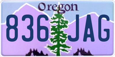 OR license plate 836JAG