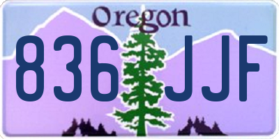 OR license plate 836JJF