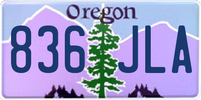 OR license plate 836JLA