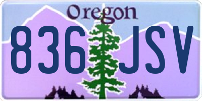 OR license plate 836JSV