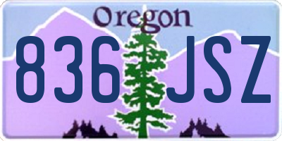 OR license plate 836JSZ