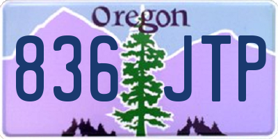 OR license plate 836JTP