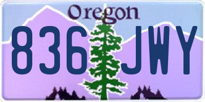 OR license plate 836JWY