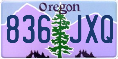 OR license plate 836JXQ