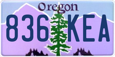 OR license plate 836KEA