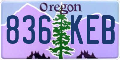 OR license plate 836KEB
