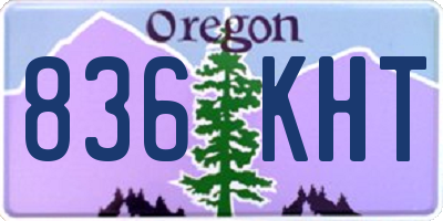 OR license plate 836KHT