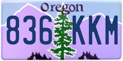 OR license plate 836KKM
