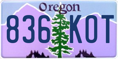 OR license plate 836KOT
