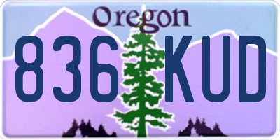 OR license plate 836KUD