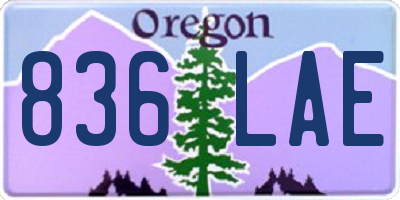 OR license plate 836LAE
