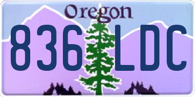 OR license plate 836LDC