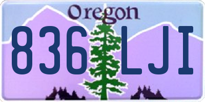OR license plate 836LJI