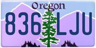 OR license plate 836LJU