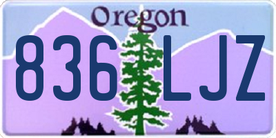 OR license plate 836LJZ
