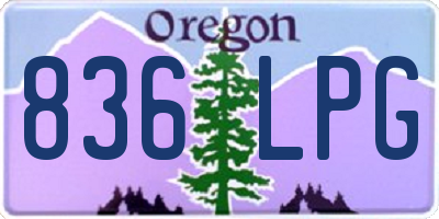 OR license plate 836LPG